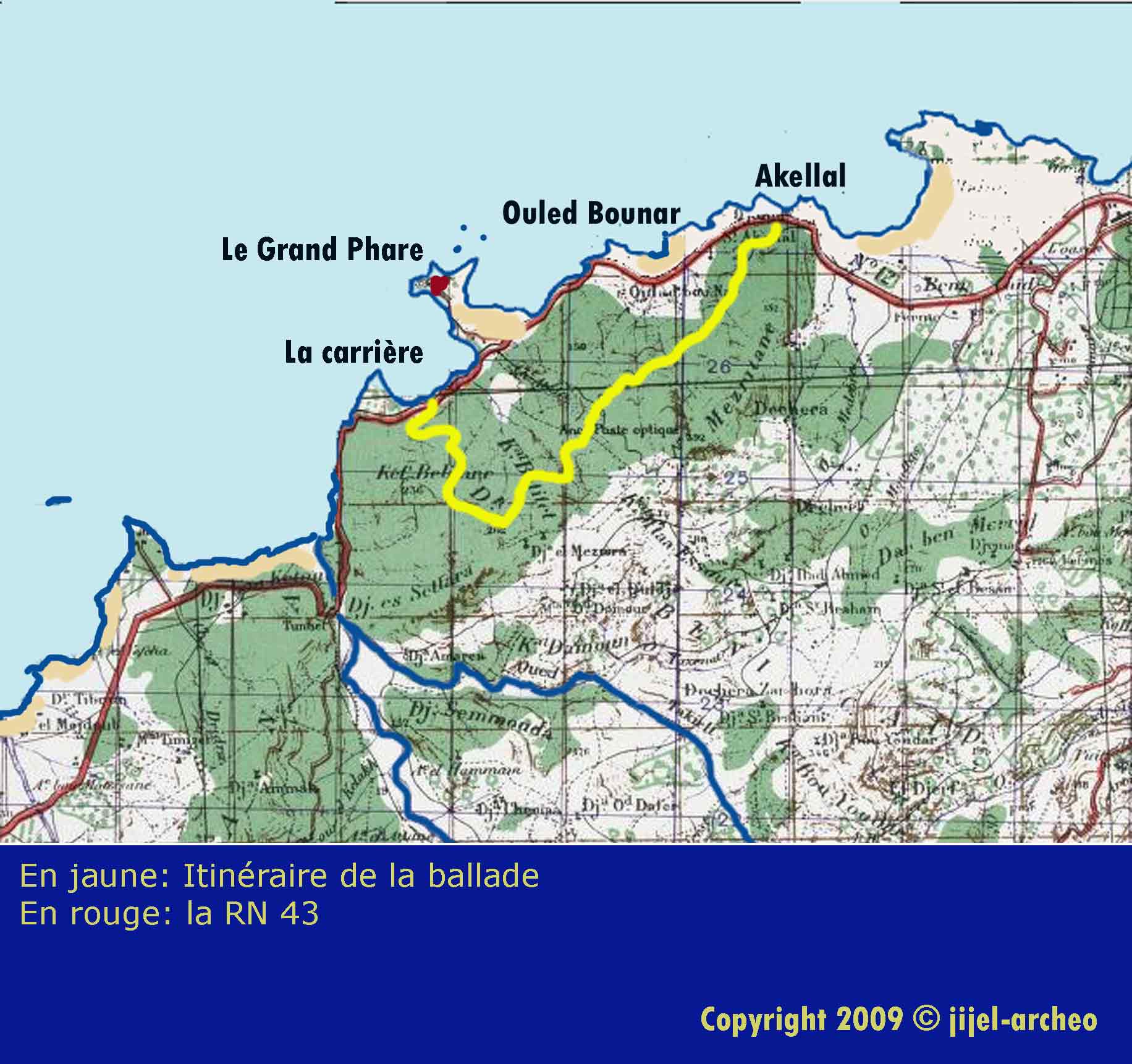 Carte Jijel Ouled Bounar